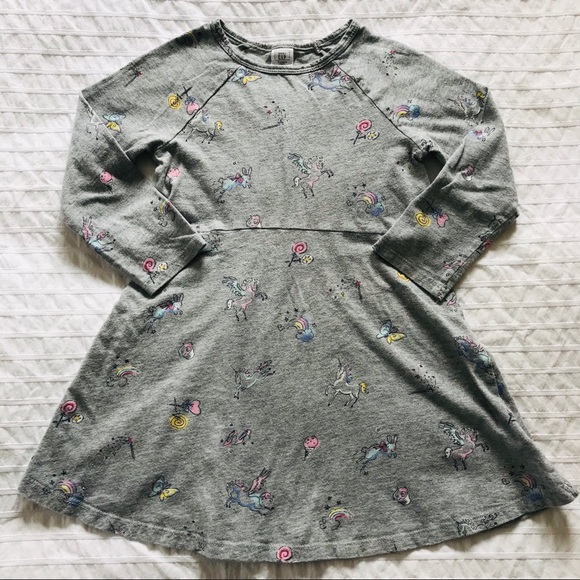 (3) GAP Spring Dresses Stripe Rainbow Unicorn Dots - Picture 2 of 4